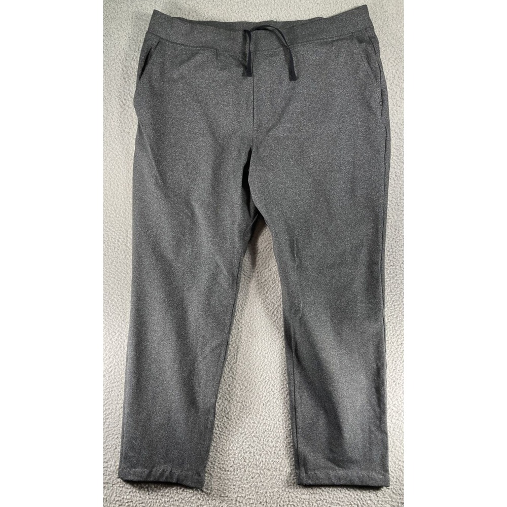 Skechers Activewear Pants Mens XL Gray Heathered Stretch Drawstring UPF 40+